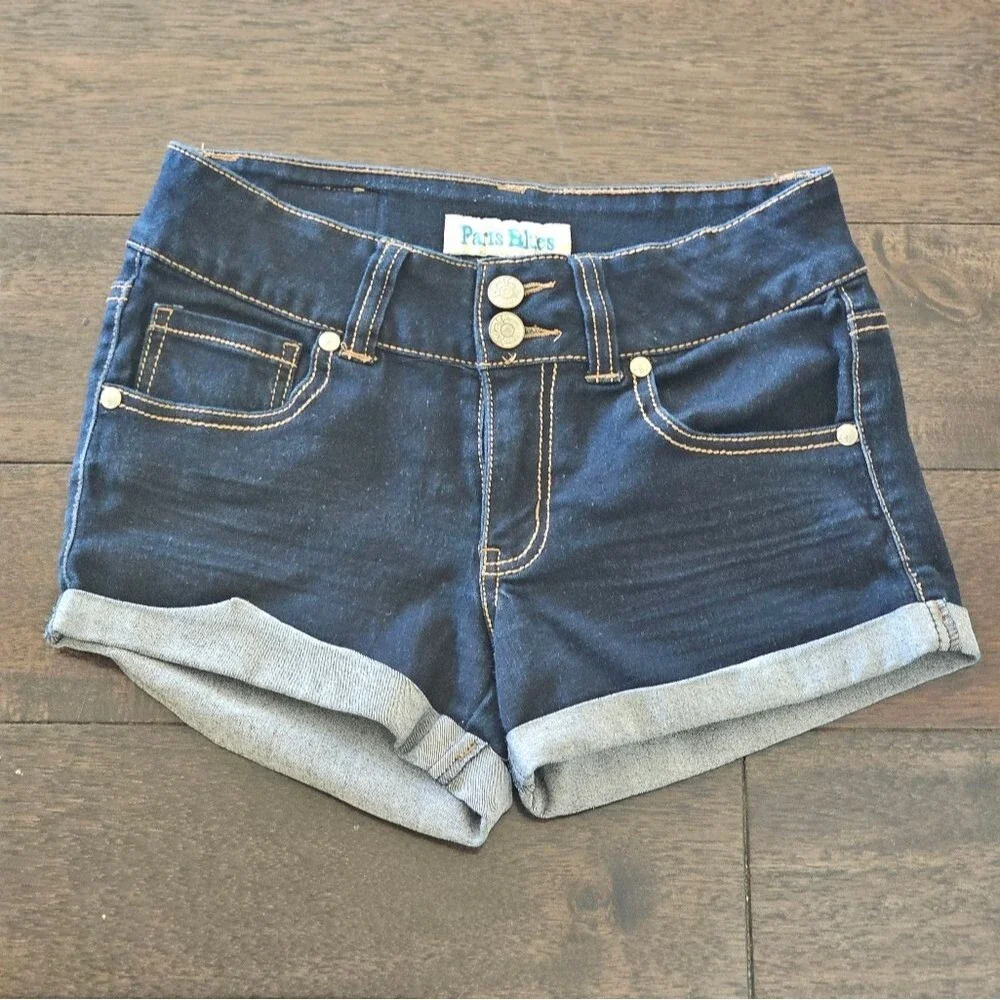 Y2K 90s Paris Blues Junior's Denim Shorts Size 5
